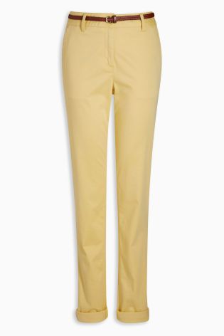 Belted Chinos